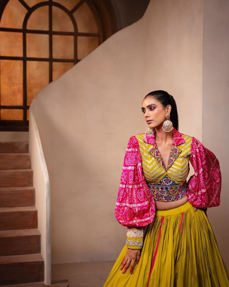 Ruffle Neck Blouse Design